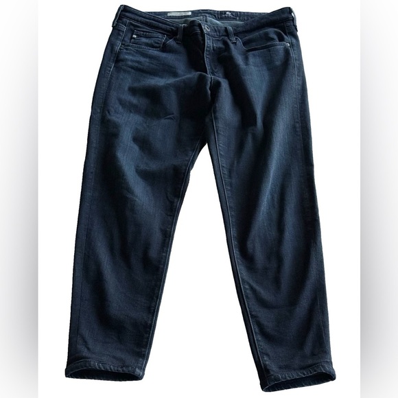AG Adriano Goldshmied The Stevie Ankle Petite Slim Straight Jeans Blue Size 29P - Picture 1 of 14